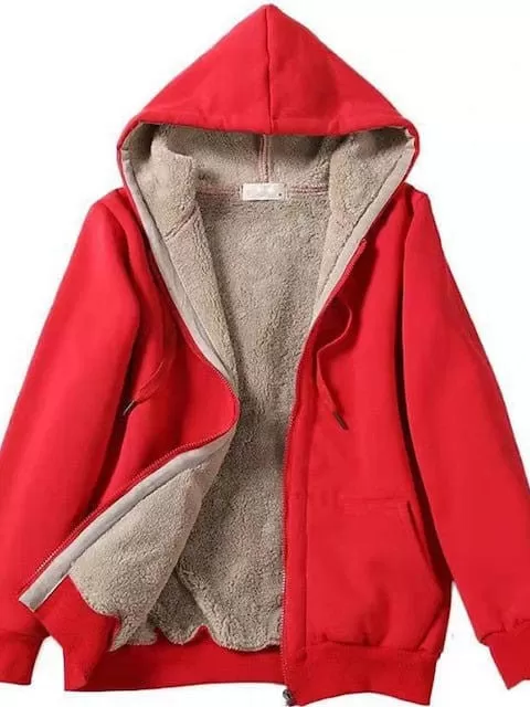 Cozy and Stylish Women's Zippered Hooded Winter Jacket