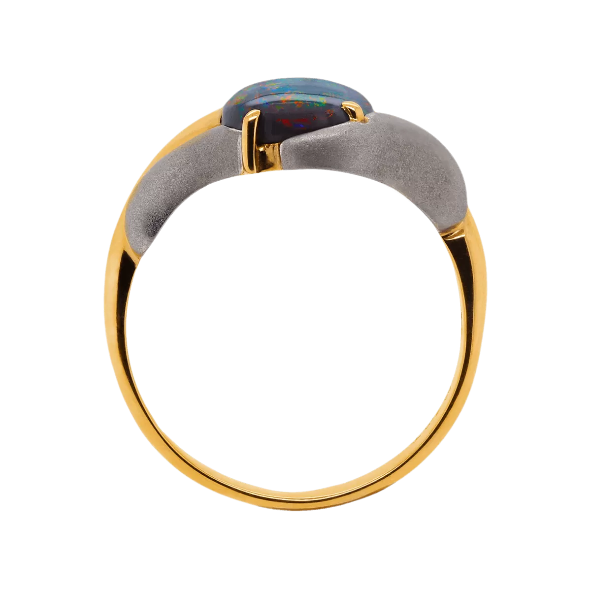 Dragon Eye Black Opal Ring