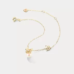 Dream Catching Butterfly Pearl Bracelet