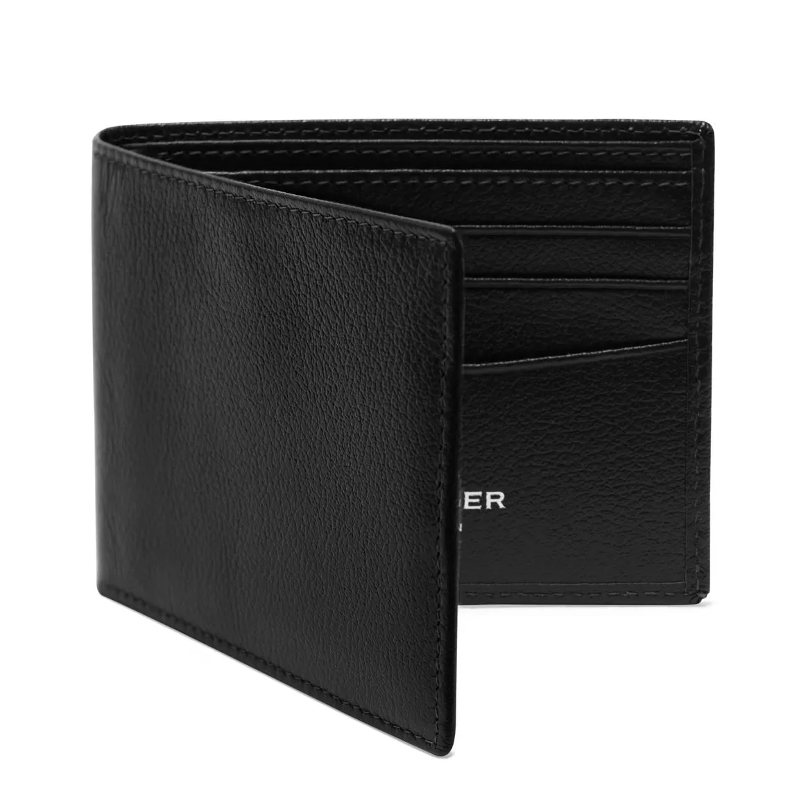 Ettinger Black Capra Leather 6 C/C Billfold Wallet