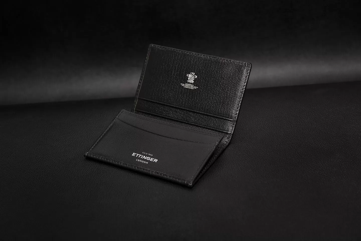 Ettinger Black Capra Leather Visiting Card Case