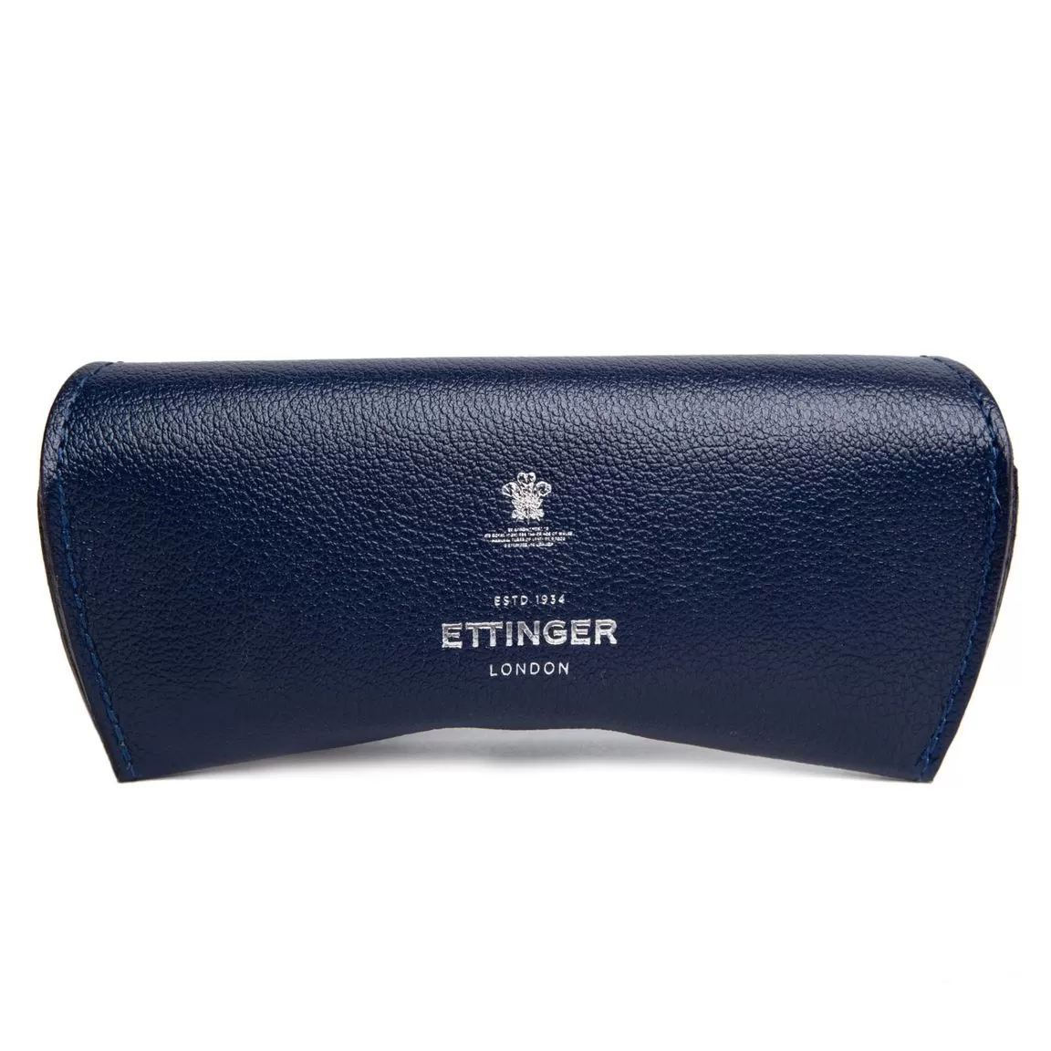 Ettinger Marine Blue Capra Leather Glasses Case