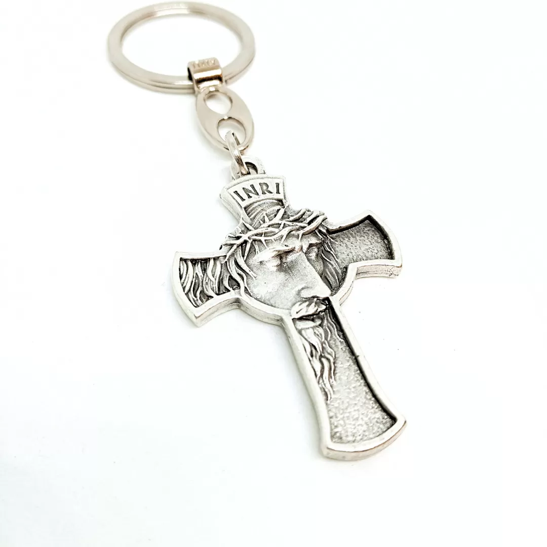 Face of Christ Metal Keychain