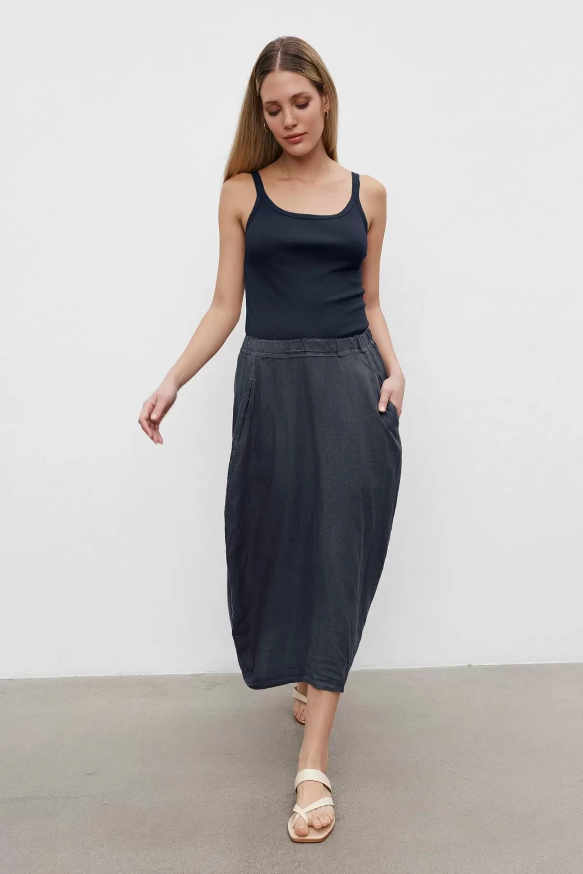 FAE LINEN A-LINE SKIRT