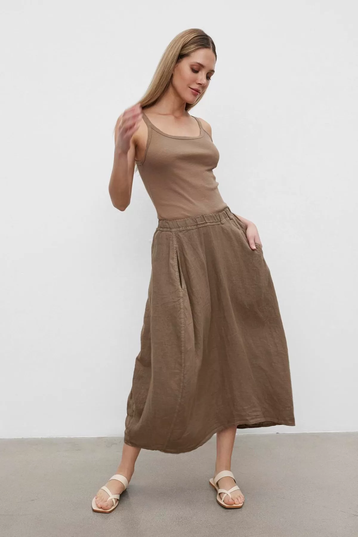 FAE LINEN A-LINE SKIRT