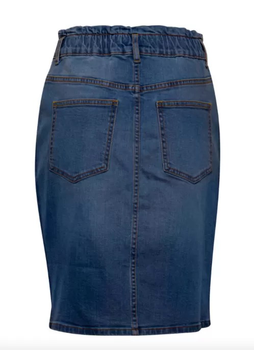 FR - Selma elastic-waistband denim skirt