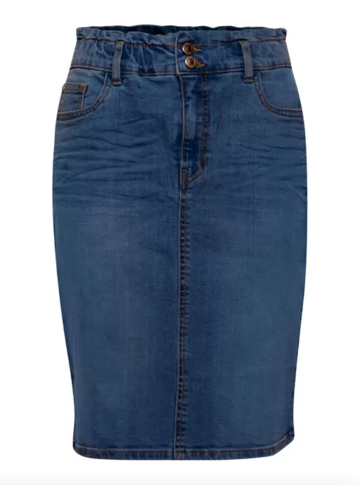 FR - Selma elastic-waistband denim skirt