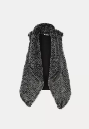 Fuzzy Two Toned Faux Fur Winter Vest