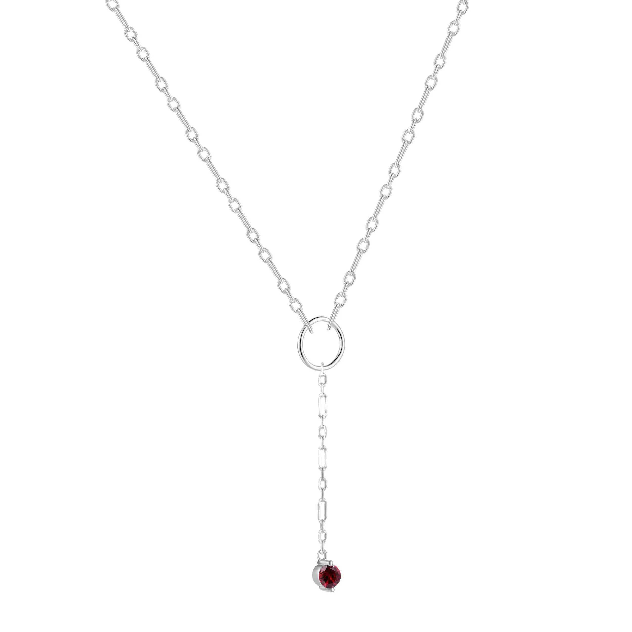 Garnet Drop Necklace