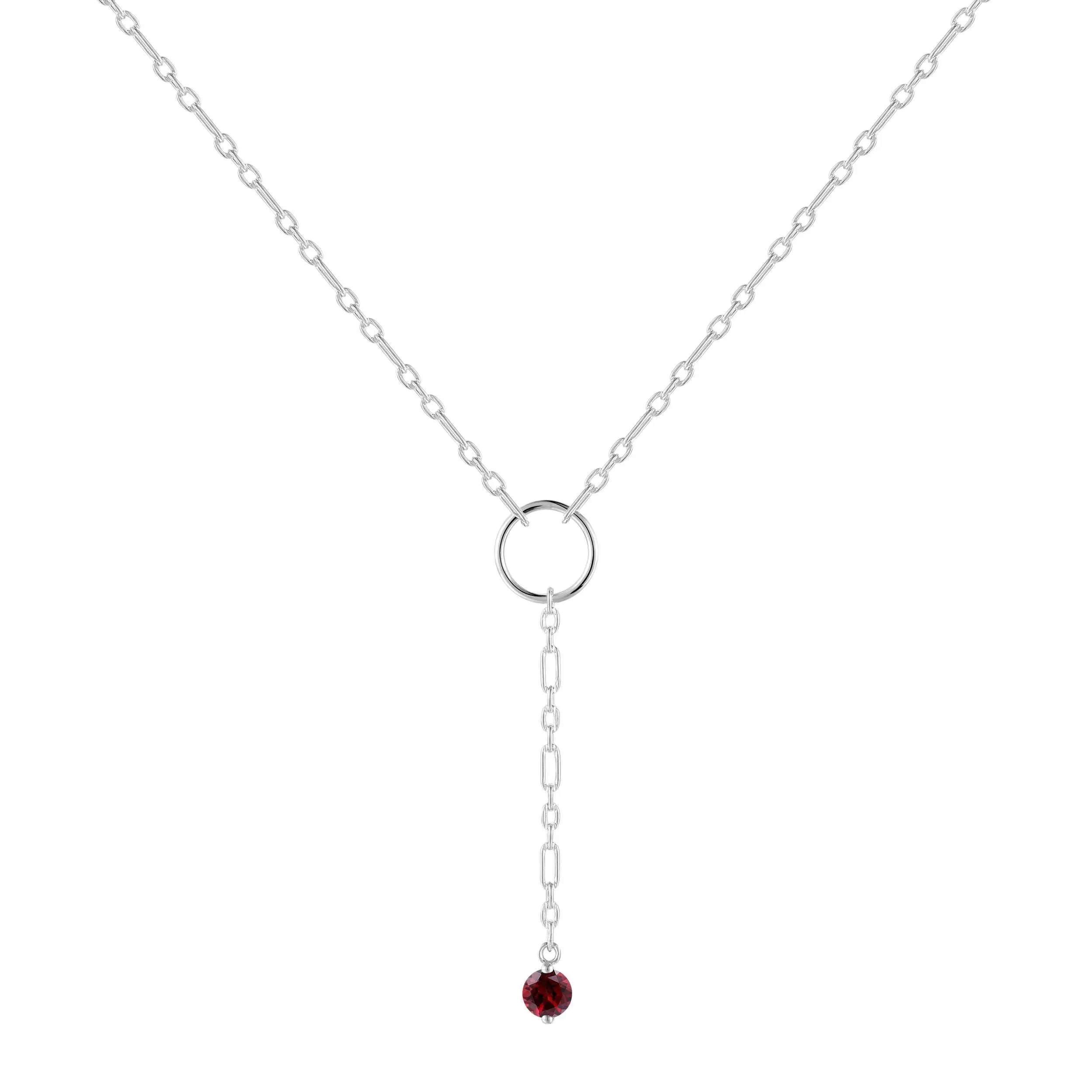 Garnet Drop Necklace