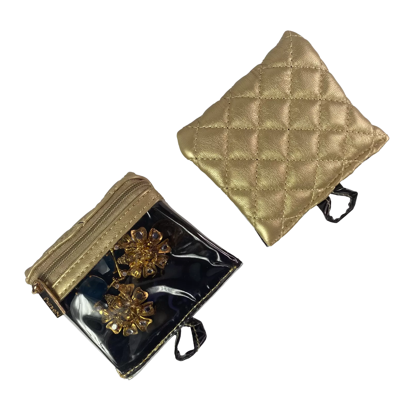 Getaway Jewelry Case - Gold Quilted