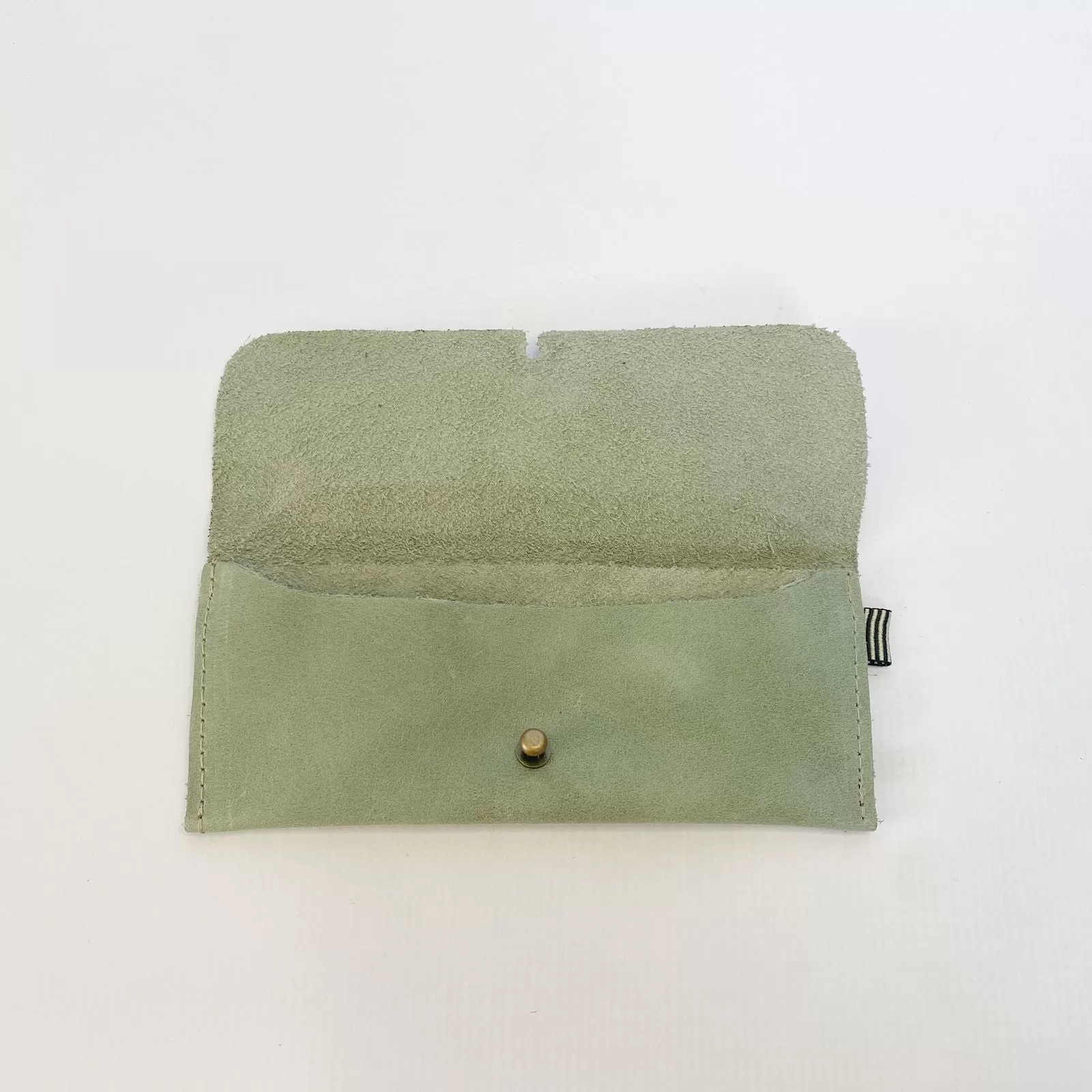 Gia leather sage sunglass pouch