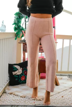 Gingerbread Cozy Wide Leg Pant - Dusty Pink