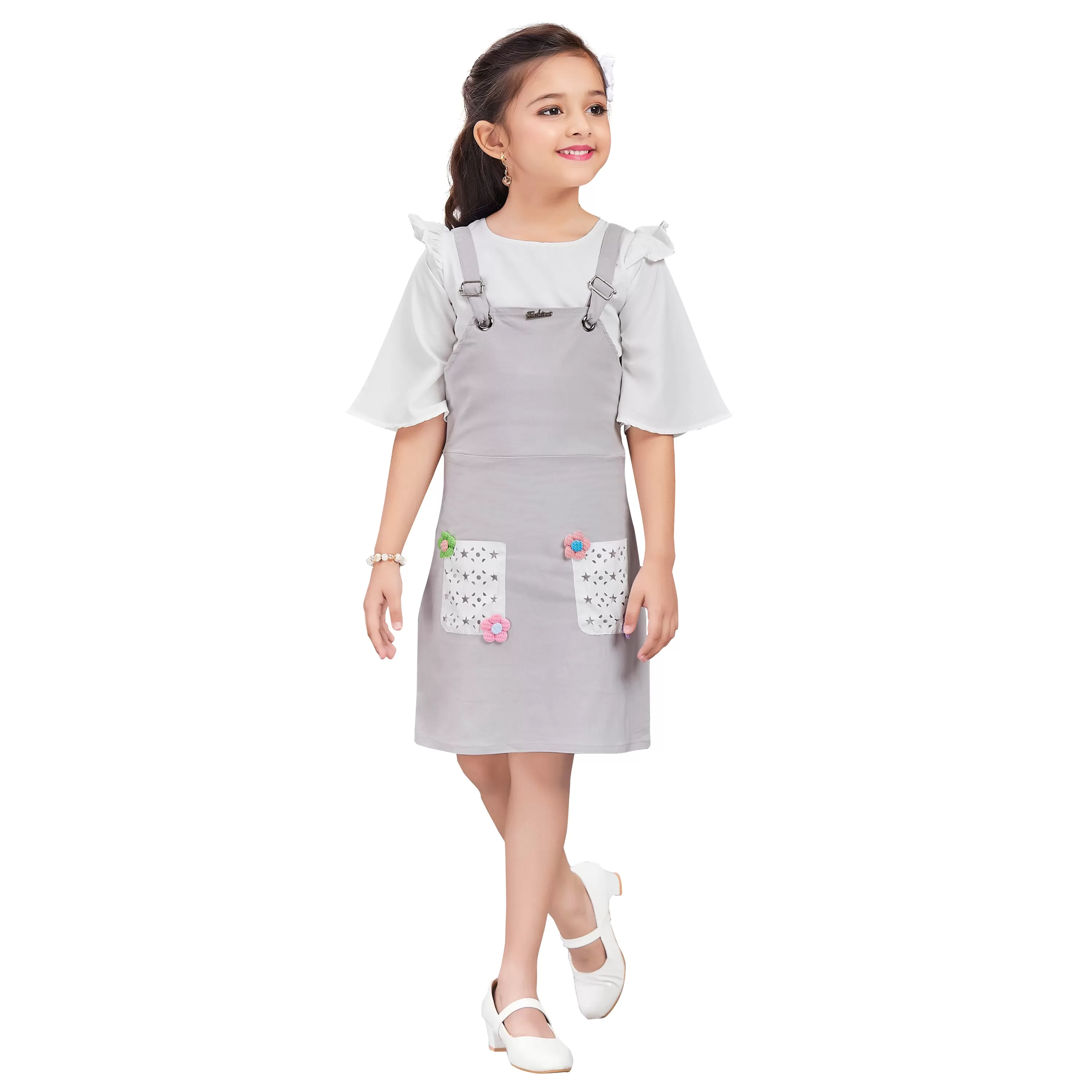 Girls 2 pcs Dungaree Set