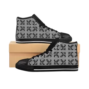 Grey Lattice Men's high tops