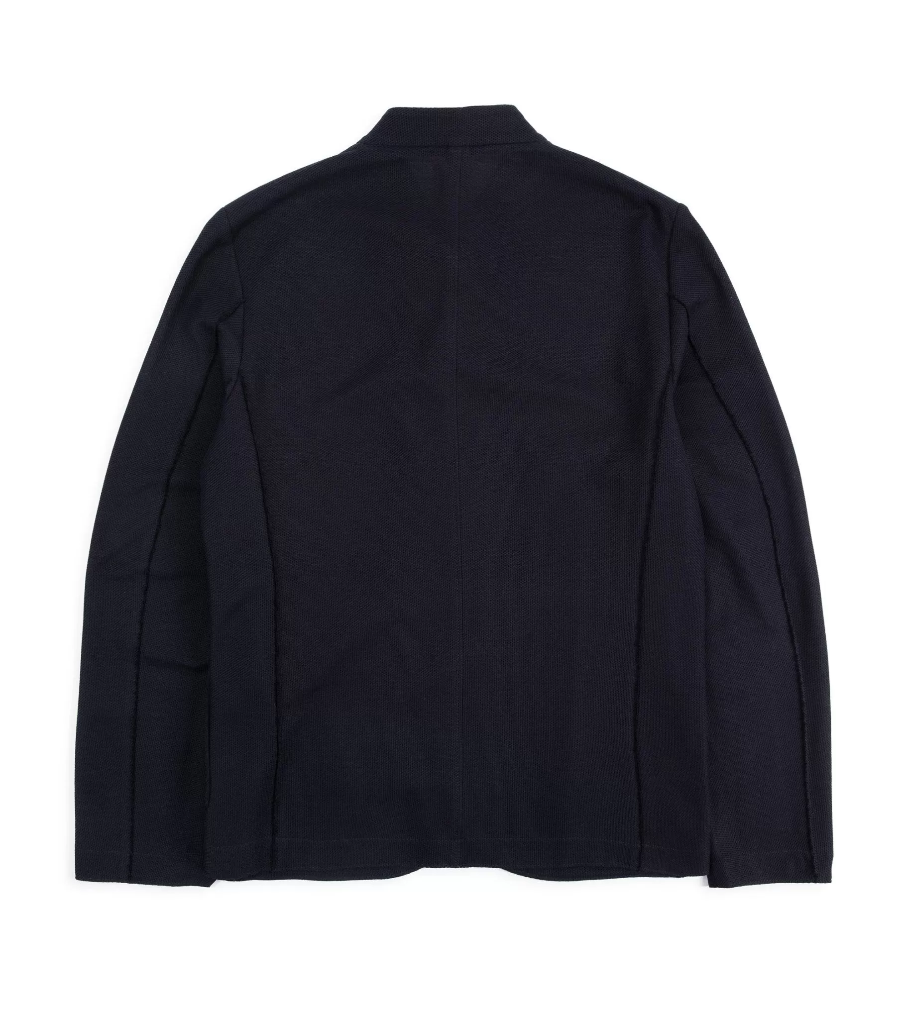 Harris Wharf Loro Piana Honeycomb Cotton Nehru Jacket: Navy