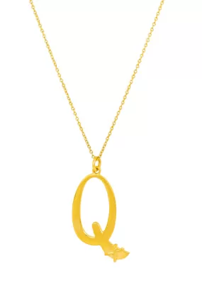 Heirloom 'Q' Alpha Charm Necklace