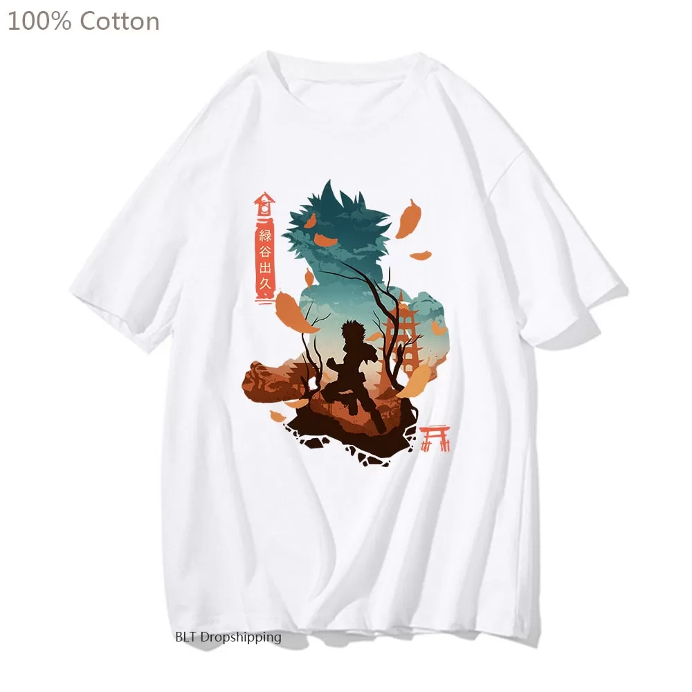 Izuku Midoriya Deku T-shirt My Hero Academia Cute Anime T-Shirt Casual Harajuku Streetwear Cotton