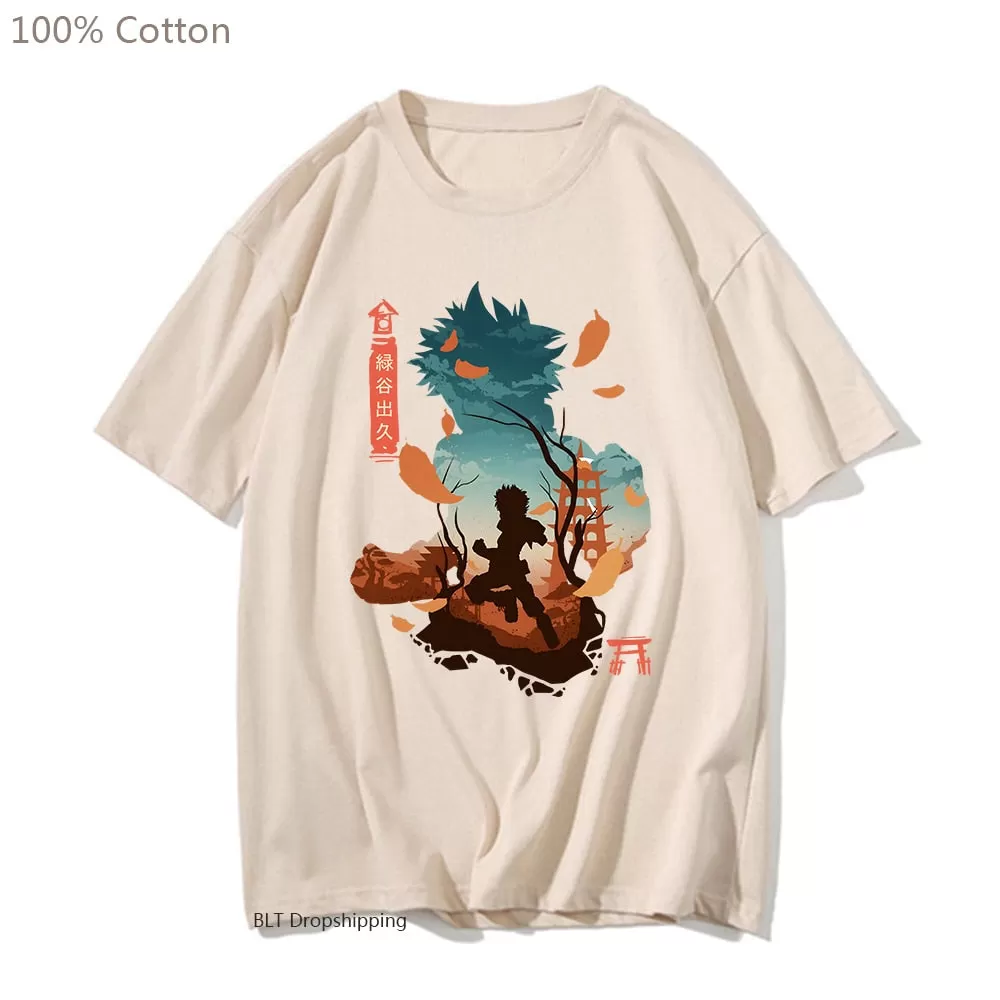 Izuku Midoriya Deku T-shirt My Hero Academia Cute Anime T-Shirt Casual Harajuku Streetwear Cotton