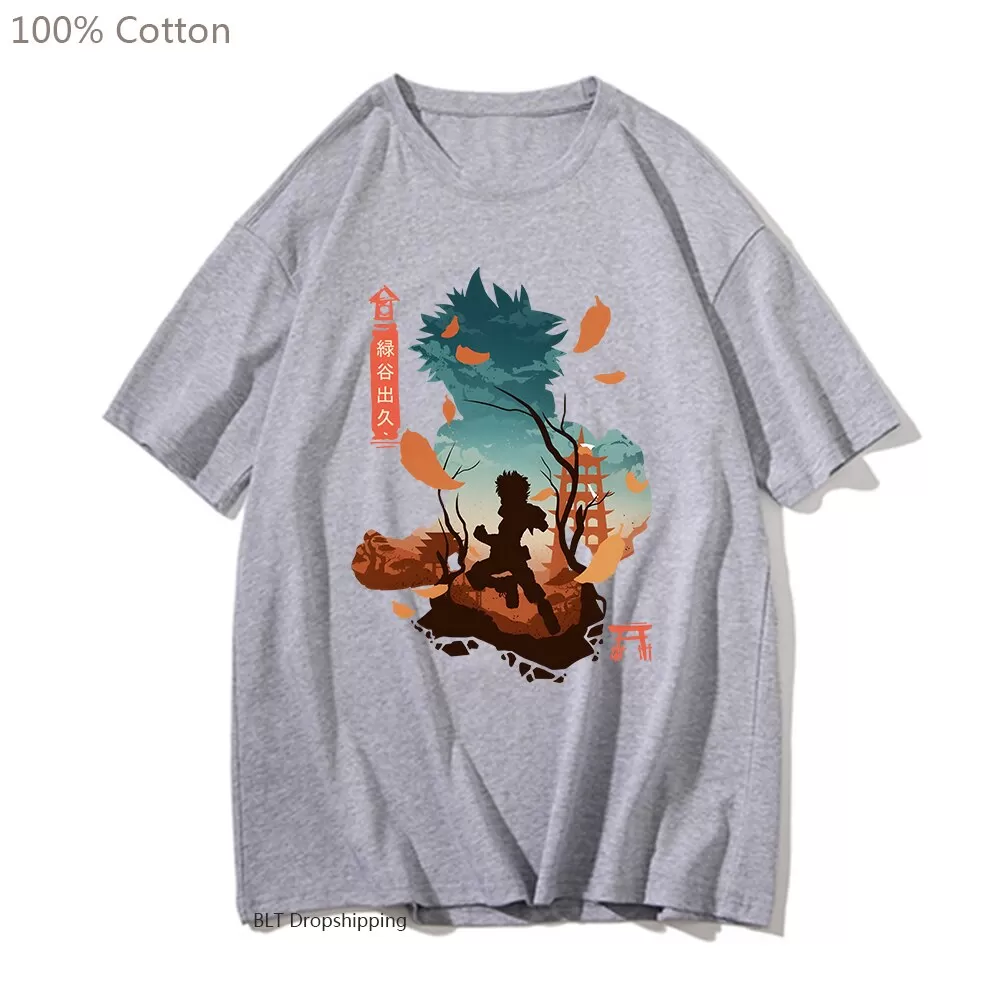 Izuku Midoriya Deku T-shirt My Hero Academia Cute Anime T-Shirt Casual Harajuku Streetwear Cotton