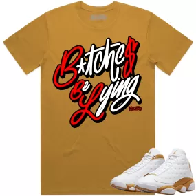 Jordan 13 Wheat 13s Shirt to Match - RED BBL