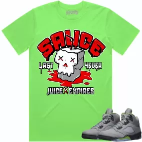 Jordan 5 Green Bean 5s Shirt to Match - RED SAUCE