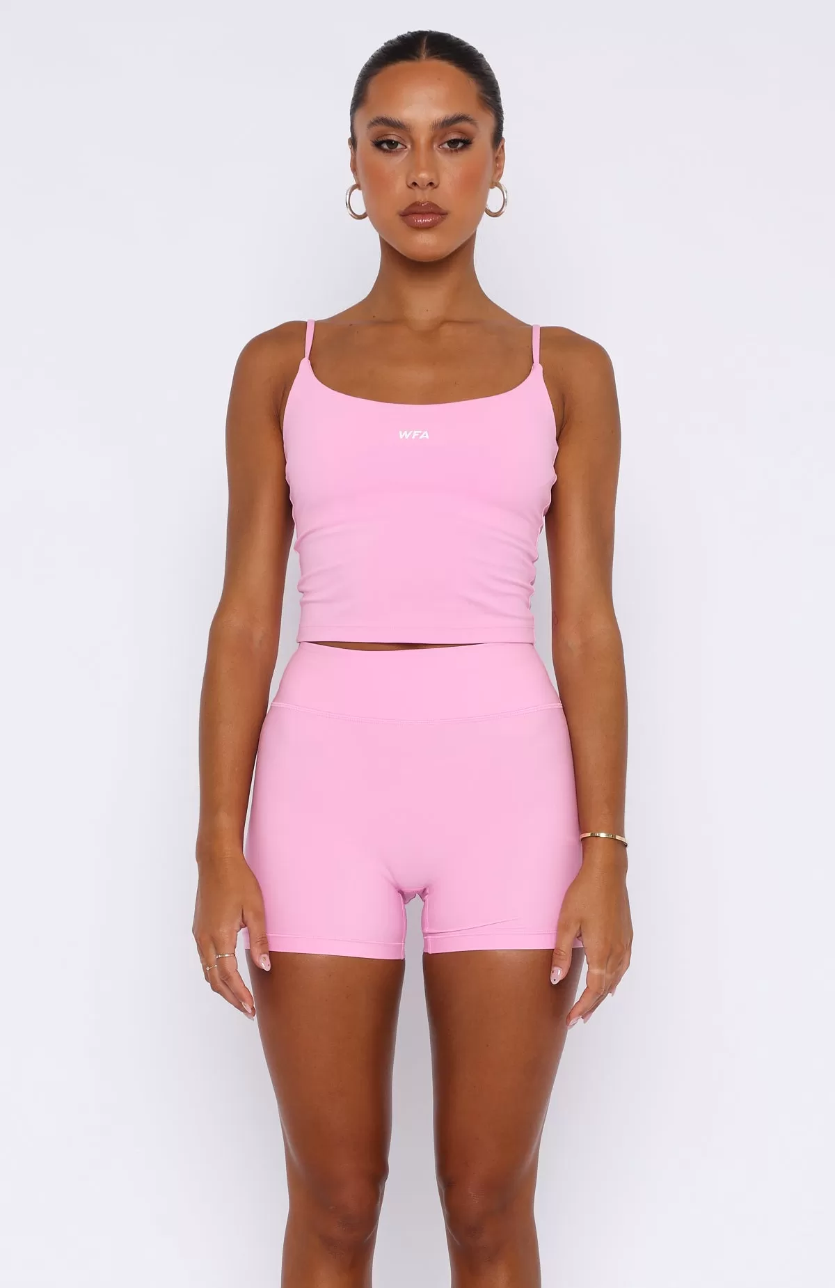 Keep Up High Waisted Shorts Baby Pink