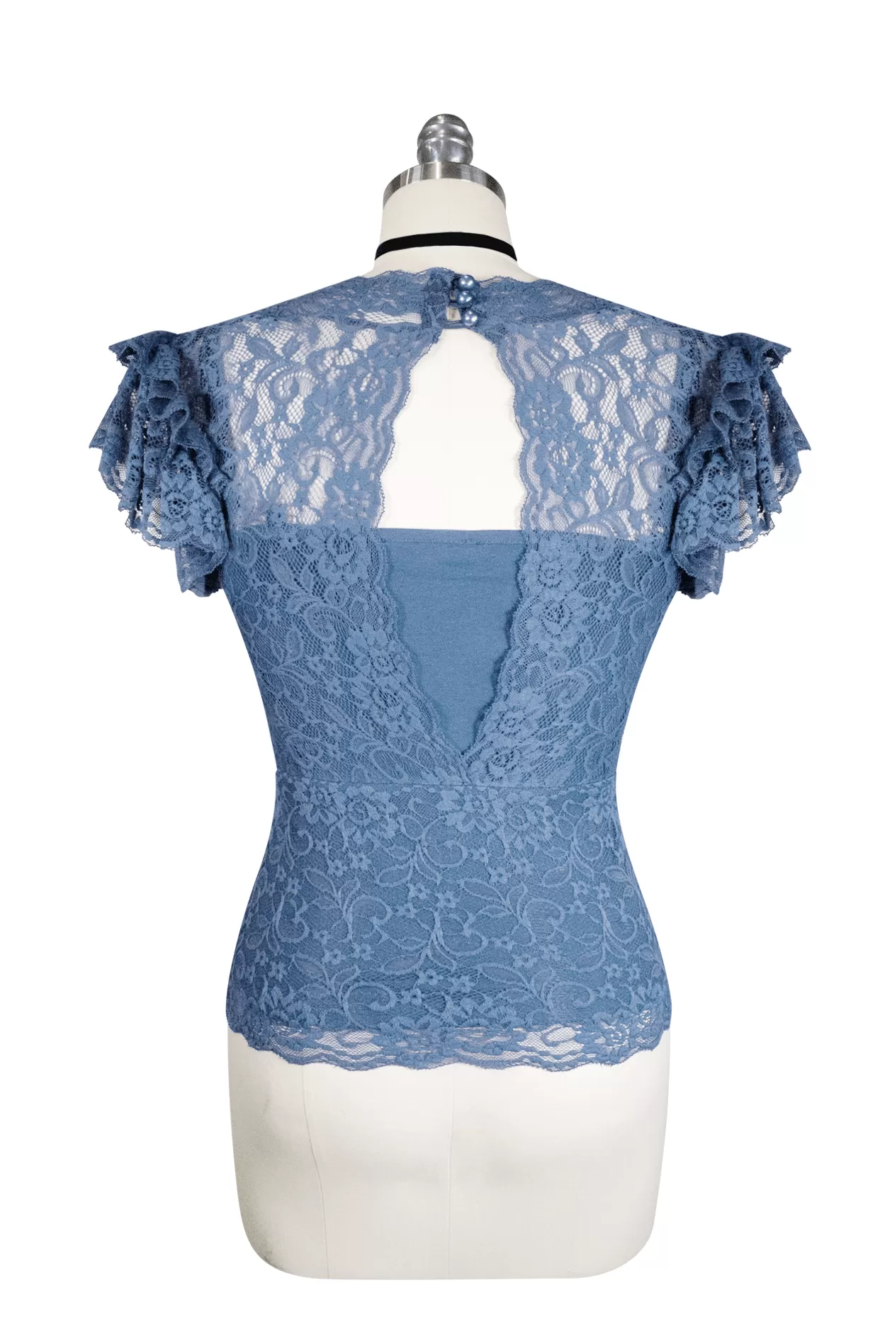 La Luna Lace Top (Smokey Blue)