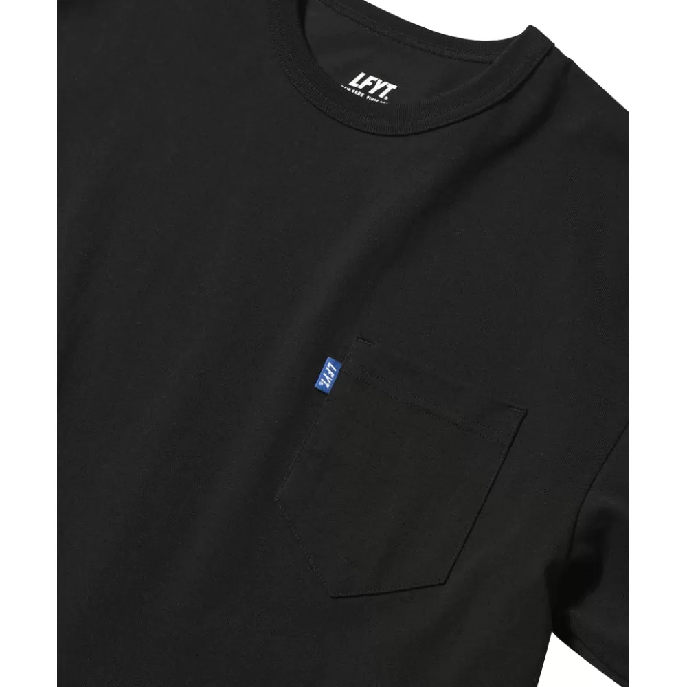 LAFAYETTE SOLID POCKET TEE-BLACK