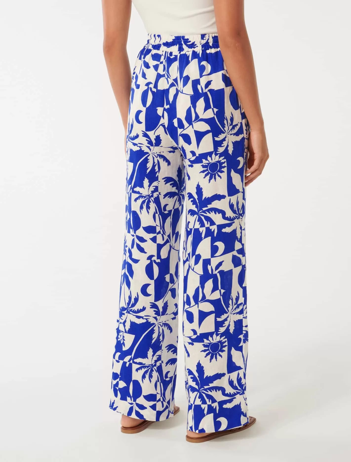 Livy Printed Linen Pants