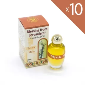 Lot of x 10 Anointing Oil Myrrh 12ml - 0.4oz (10 bottles)