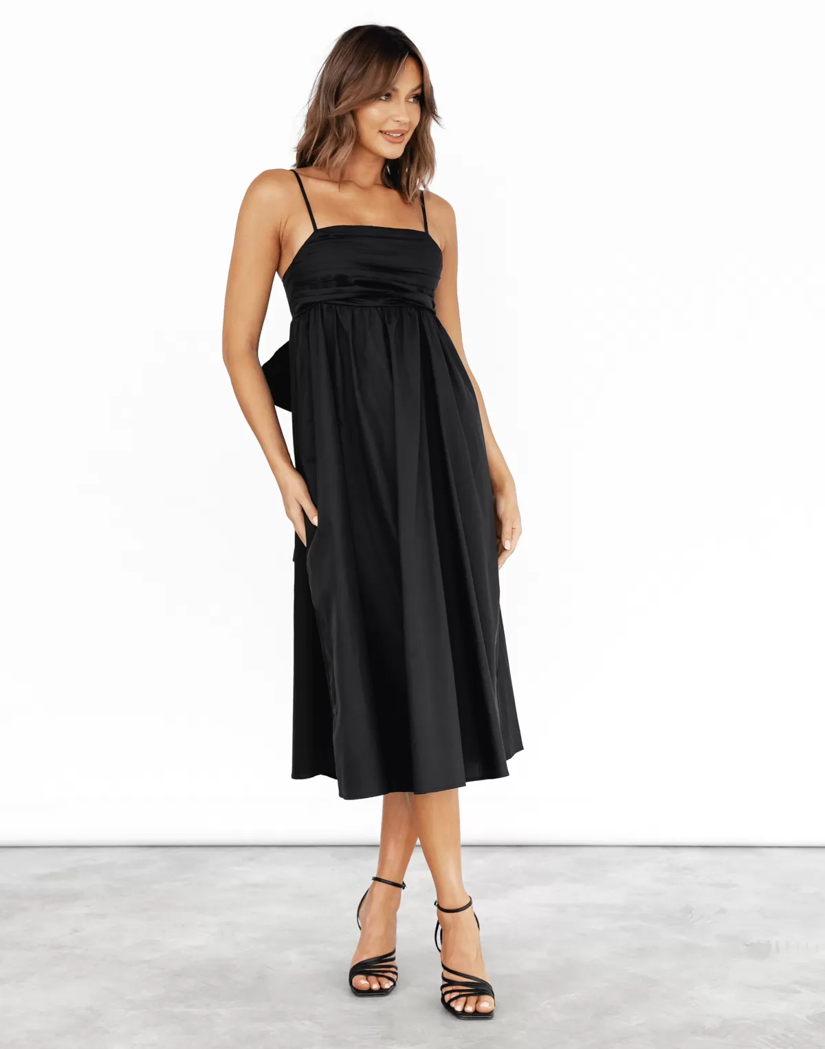 Love Lane Midi Dress (Black)