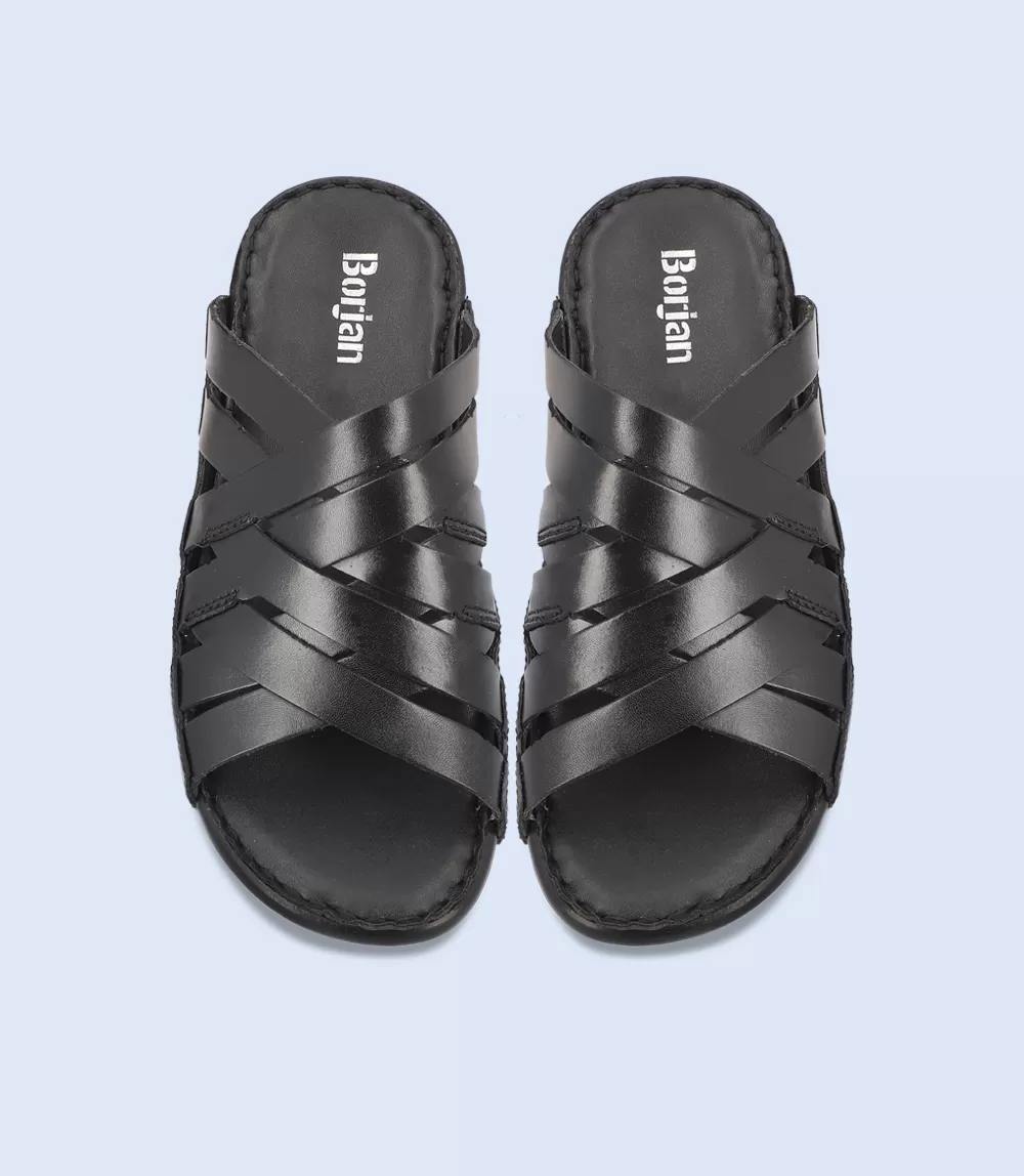 M7655-BLACK-Men Slipper