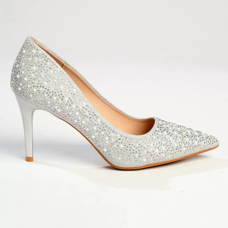 Madison Kylie Court Heels - Silver