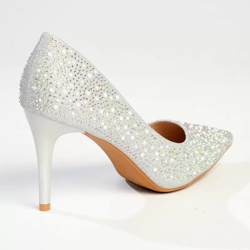 Madison Kylie Court Heels - Silver