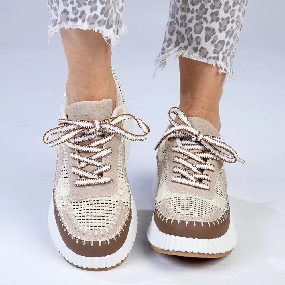 Madison Stitch Multi Color Sneaker - Beige Multi