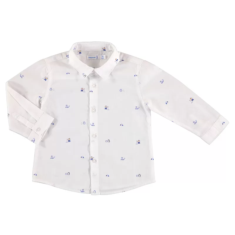 Mayoral Baby L/S Patterned Shirt _White 2163-73