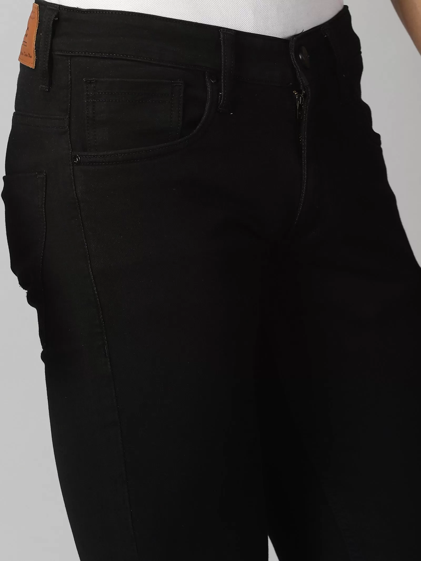 MEN'S BLACK SOLID JASON FIT JEANS