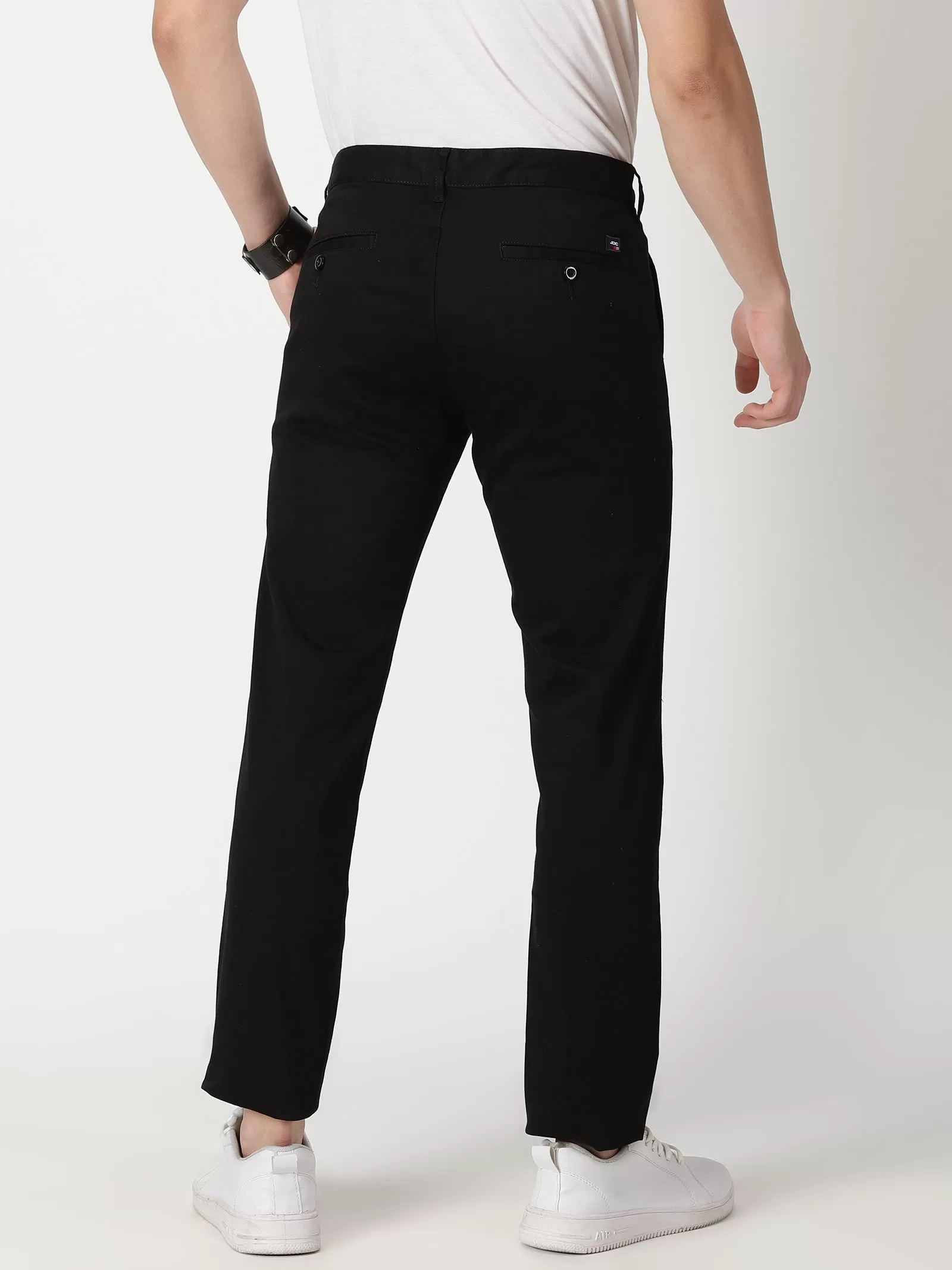 MEN'S BLACK SOLID JASON FIT TROUSER