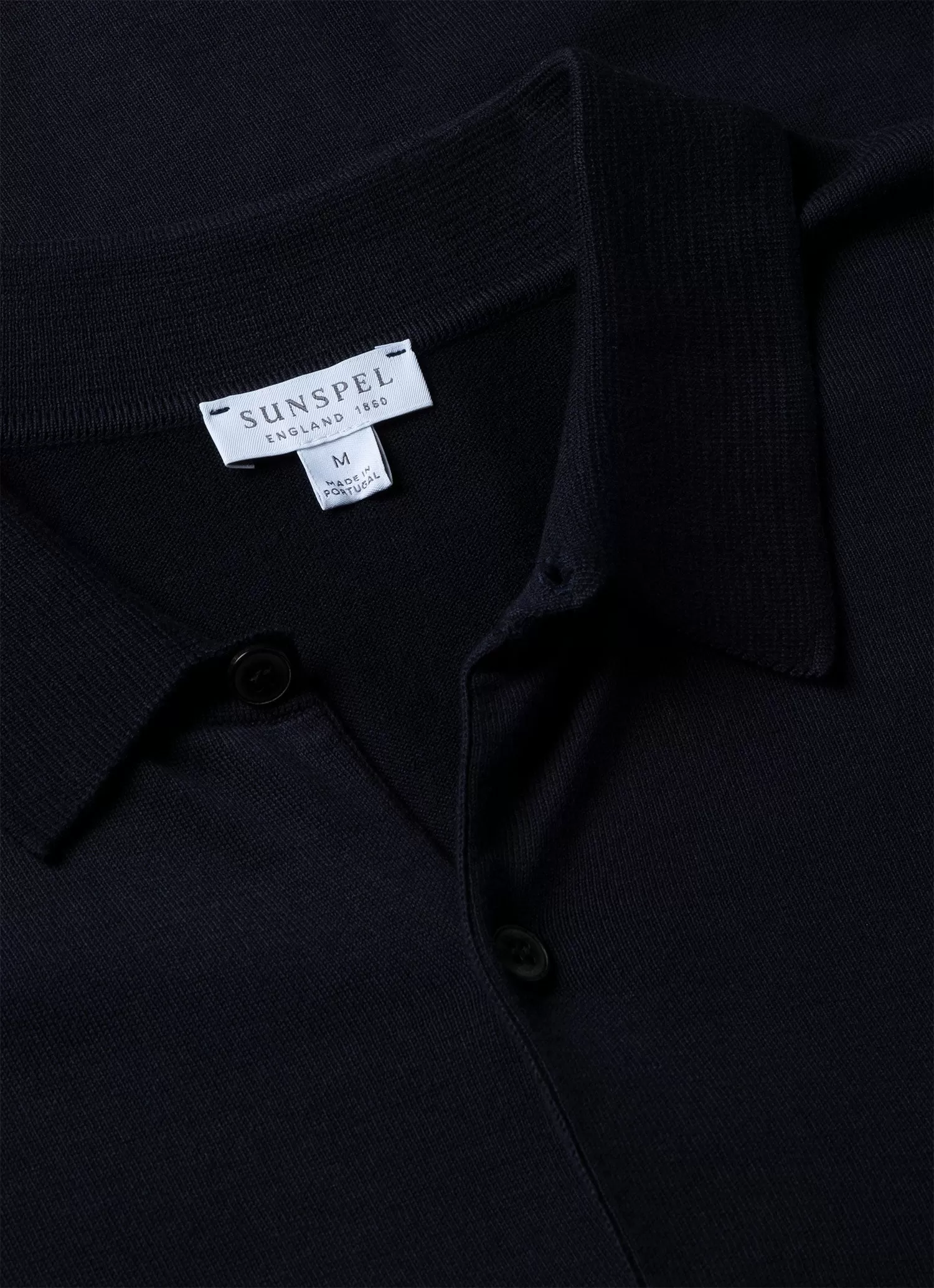 Men's Sea Island Cotton Knit Shirt in Light Navy