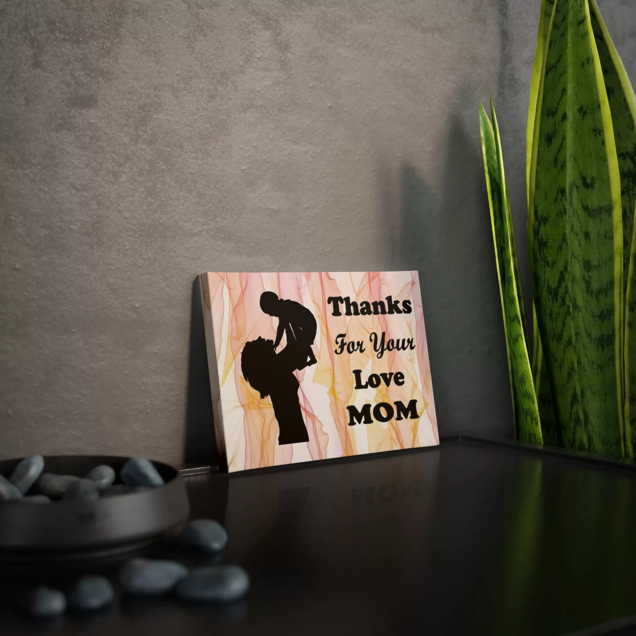 Mother Canvas Photo Tile - Thanks For Your Love Mom