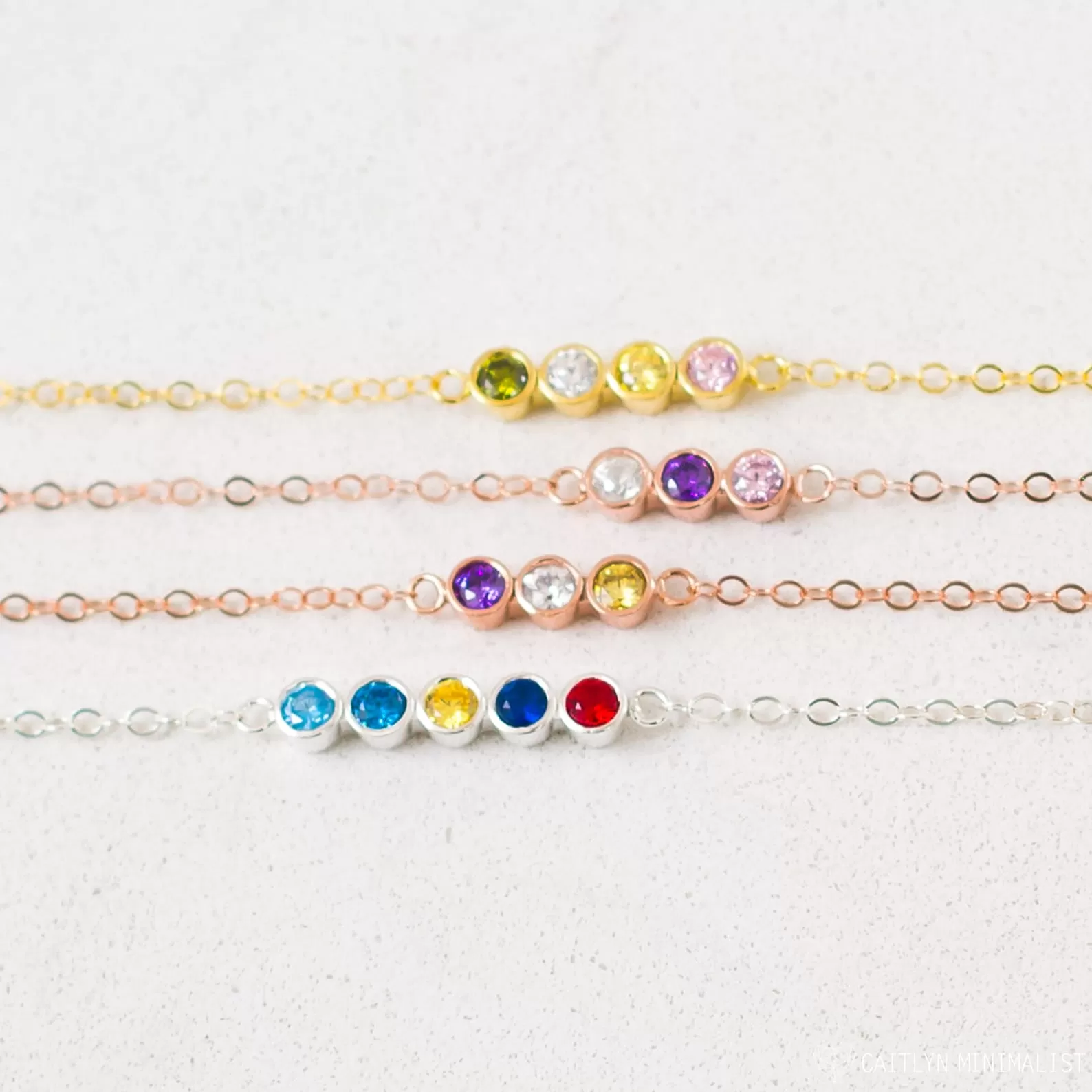 Multiple Birthstone Bracelet