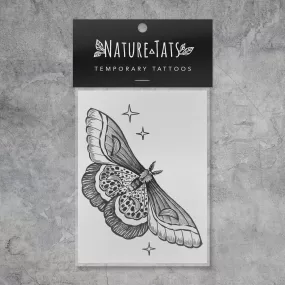 Night Moth Temporary Tattoo