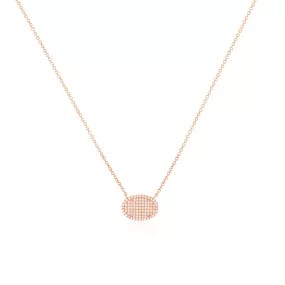 Oval Diamond Pavé Station Necklace