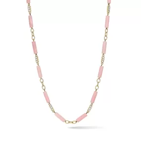 Palace Diamond Bead Chain Pink Opal