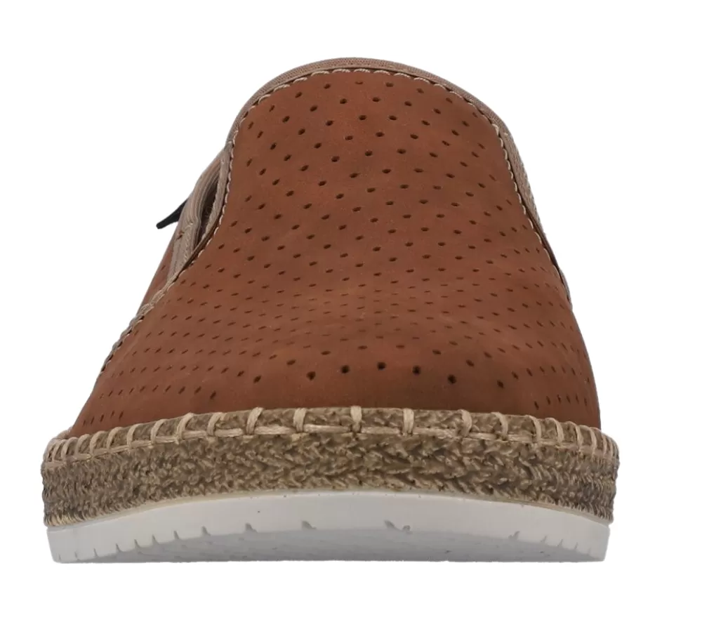 Pantofi casual, barbati, RIEKER, B5278-24 maro, piele naturala