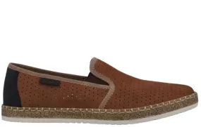 Pantofi casual, barbati, RIEKER, B5278-24 maro, piele naturala