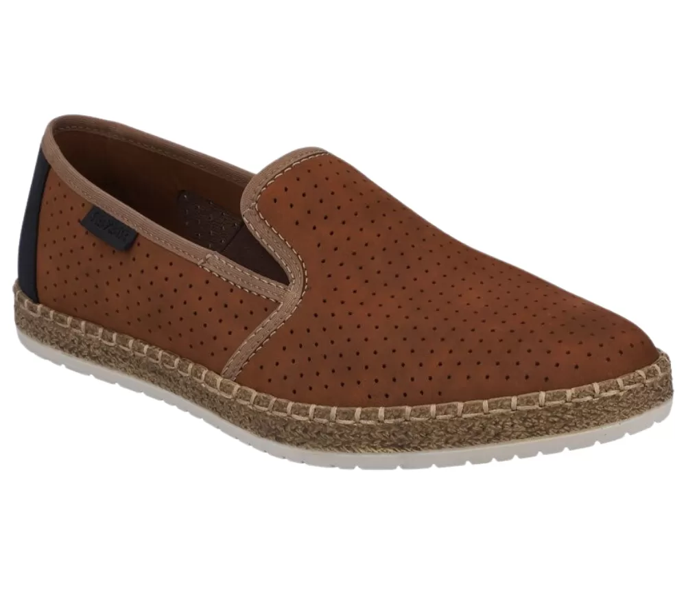 Pantofi casual, barbati, RIEKER, B5278-24 maro, piele naturala