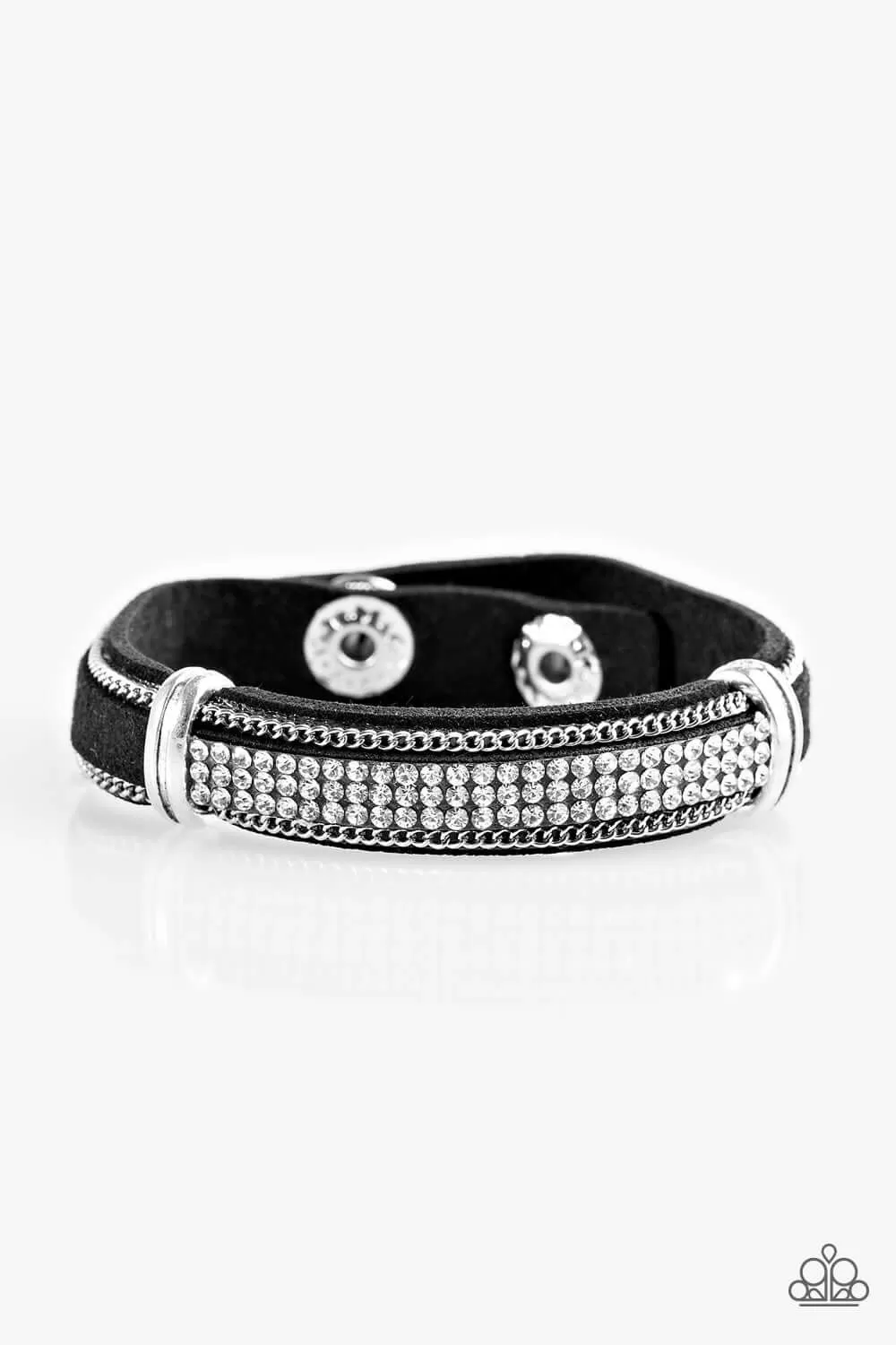 Paparazzi Accessories  - A Walk In The SPARK - Black Bracelet