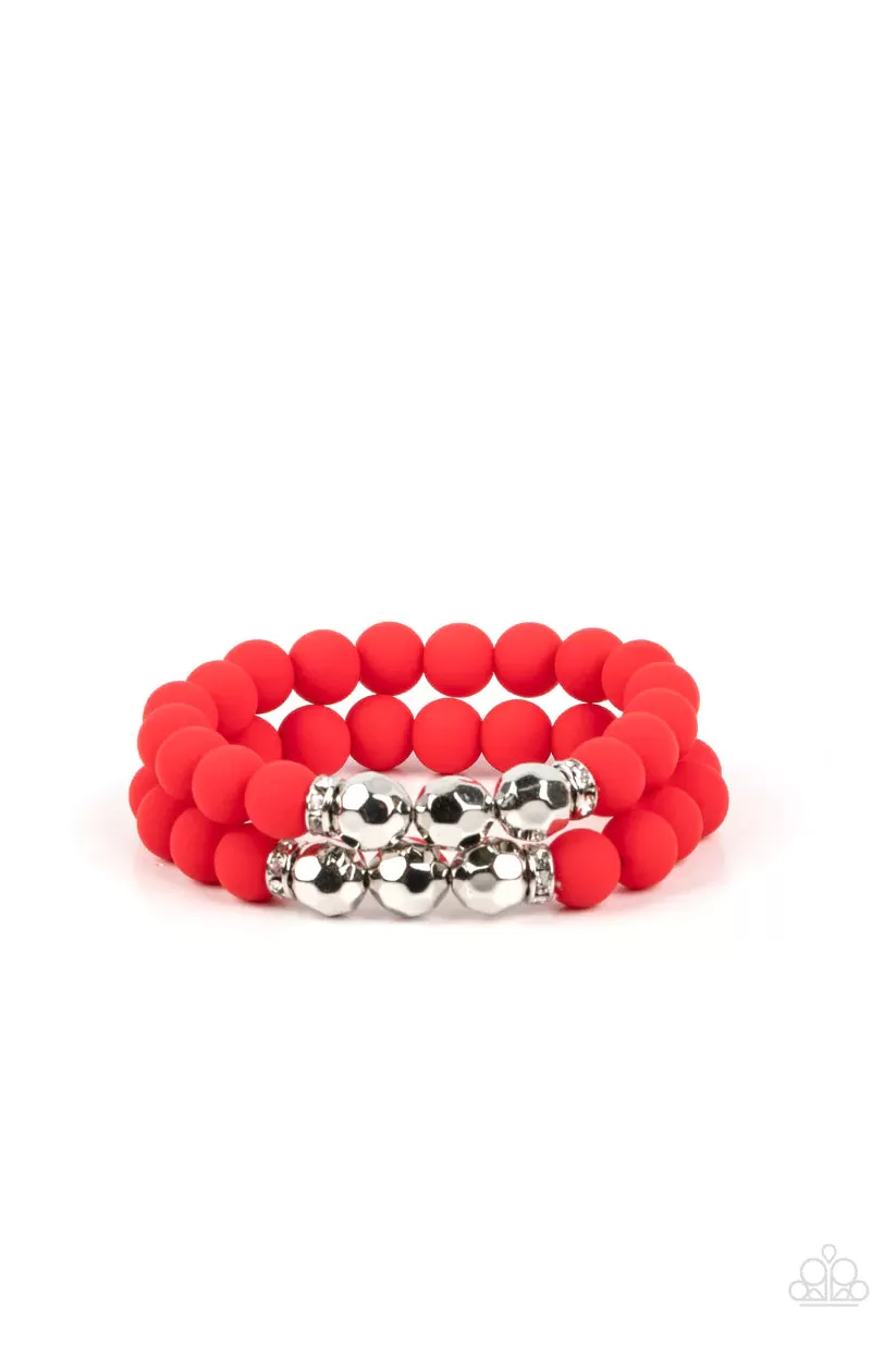 Paparazzi Dip And Dive Red Bracelet